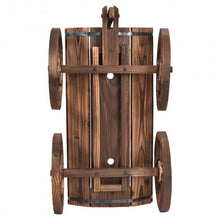 Load image into Gallery viewer, Wood Wagon Planter Pot Stand with Wheels