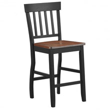 Load image into Gallery viewer, Set of 2 24" Barstool Solid Wood Rake Back