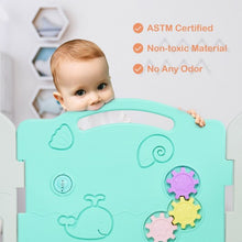 Load image into Gallery viewer, 16-Panel Baby Playpen with Music Box & Basketball Hoop-Gray