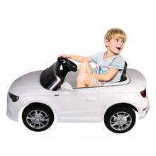 Load image into Gallery viewer, 12 V Audi A3 Kids Ride on Car with RC + LED Light + Music-White