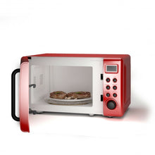 Load image into Gallery viewer, 700W Glass Turntable Retro Countertop Microwave Oven-Red