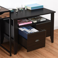 Load image into Gallery viewer, Multi-function Retro Coffee Cabinet Table with 2 Drawers
