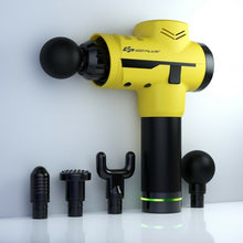 Load image into Gallery viewer, Powerful Rechargeable Deep Muscle Massager with 4 Heads-Yellow