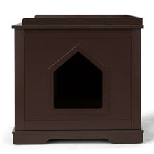 Load image into Gallery viewer, Cat Litter Box Wooden Enclosure Pet House Sidetable Washroom-Brown