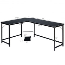Load image into Gallery viewer, L Shaped Desk Corner Computer Desk PC Laptop Gaming Table Workstation-Black
