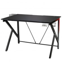 Load image into Gallery viewer, K-Shaped Computer Gaming Desk 45" Racing Desk w/Cup Headphone Holder & Storage