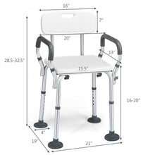 Load image into Gallery viewer, Shower Chair Spa Bathtub with Removable Armrests & Back