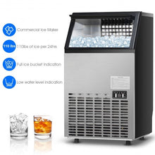 Load image into Gallery viewer, Portable Built-In Stainless Steel Commercial Ice Maker