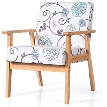 Load image into Gallery viewer, Modern Accent Armchair Fabric Lounge Chair with Rubber Wood Leg-White