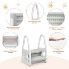 Load image into Gallery viewer, Kids Step Stool Learning Helper with Armrest for Kitchen Toilet Potty Training