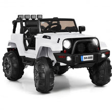 Load image into Gallery viewer, 12V Kids Remote Control Riding Truck Car with LED Lights-White