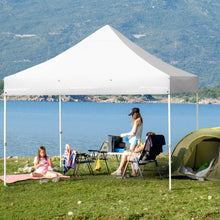 Load image into Gallery viewer, 10x10ft Pop up Gazebo with 4 Height and Adjust Folding Awning -White