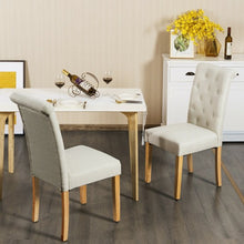 Load image into Gallery viewer, Set of 2 Tufted Dining Chair -Beige