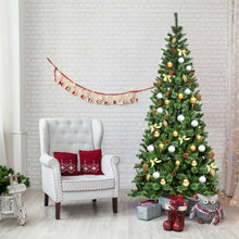 Load image into Gallery viewer, 8 ft Premium Hinged Artificial Christmas Tree Pine Needles