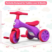 Load image into Gallery viewer, Toddler Tricycle Balance Bike Scooter Kids Riding Toys w/ Sound & Storage-Pink