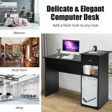 Load image into Gallery viewer, Computer Desk PC Laptop Table with Drawer and Shelf-Black