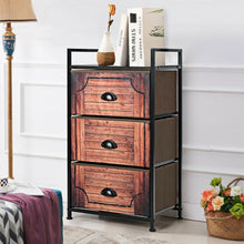 Load image into Gallery viewer, 3 Drawer Fabric Dresser Storage Tower Nightstand