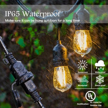 Load image into Gallery viewer, 19.5FT LED Outdoor Waterproof Globe String Lights Bulbs