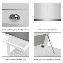 Load image into Gallery viewer, Stainless Steel Mobile Kitchen Trolley Cart With Drawers & Casters-White