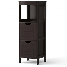 Load image into Gallery viewer, Bathroom Wooden Floor Cabinet Multifunction Storage Rack Stand Organizer-Coffee
