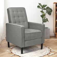 Load image into Gallery viewer, Mid-Century Push Back Recliner Chair -Gray