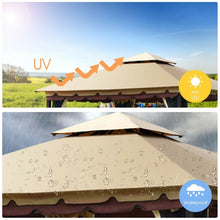 Load image into Gallery viewer, 2-Tier 10' x 10' Patio Shelter Awning Steel Gazebo Canopy