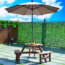 Load image into Gallery viewer, 6-Person Patio Wood Picnic Table Beer Bench Set