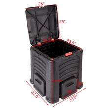 Load image into Gallery viewer, 105 Gallon Garden Waste Bin Grass Food Trash Barrel Fertilizer