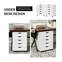 Load image into Gallery viewer, 5 Drawer Dresser Storage Cupboard Chest with Wheels for Home Office