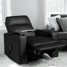 Load image into Gallery viewer, Massage Recliner Chair Seating with Swivel Tray&Remote Control-Black