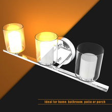 Load image into Gallery viewer, 3-Light Wall Sconce light Fixture w/ Brushed Chrome Finish