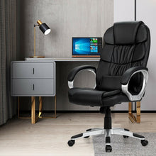 Load image into Gallery viewer, Ergonomic Swivel Office Task Chair with Lumbar Support and High Back -Black