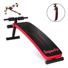 Load image into Gallery viewer, Folding Weight Bench Adjustable Sit-up Board Workout Slant Bench-Red