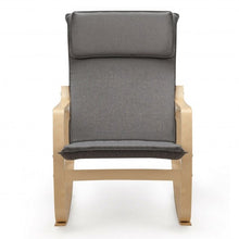 Load image into Gallery viewer, Modern Bentwood Rocking Chair Fabric Upholstered Relax Rocker Lounge Chair-Gray