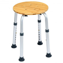 Load image into Gallery viewer, Slip-Resistant Rubber Tip Bamboo Bath Seat Shower Chair