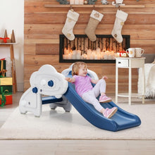 Load image into Gallery viewer, Freestanding Baby Mini Play Climber Slide Set w/HDPE & Anti-Slip Foot Pads-Blue