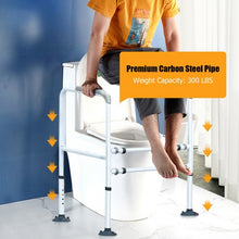 Load image into Gallery viewer, Stand Alone Toilet Safety Rail with Adjustable Handrail Frame