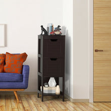 Load image into Gallery viewer, Bathroom Wooden Floor Cabinet Multifunction Storage Rack Stand Organizer-Coffee