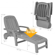 Load image into Gallery viewer, Adjustable Patio Sun Lounger with Weather Resistant Wheels-Gray