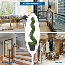 Load image into Gallery viewer, 2 pcs 4 ft Artificial Boxwood Decoration Spiral Tree