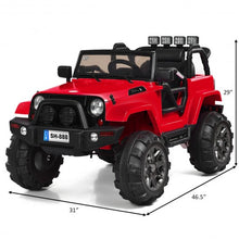 Load image into Gallery viewer, 12V Kids Remote Control Riding Truck Car with LED Lights-Red