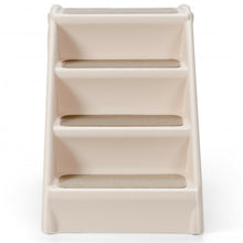 Load image into Gallery viewer, Collapsible Plastic Pet Stairs 4 Step Ladder for Small Dog and Cats-Beige