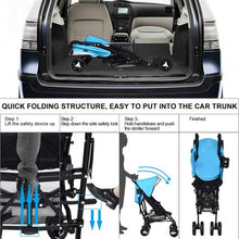 Load image into Gallery viewer, Foldable Lightweight Baby Infant Travel Umbrella Stroller-Light Blue