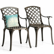 Load image into Gallery viewer, Outdoor Aluminum Dining Set of 2 Patio Bistro Chairs