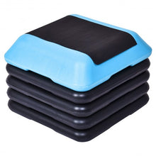 Load image into Gallery viewer, 16" x 16" Adjustable 4 Risers Lightweight Aerobic Pedals