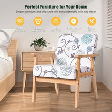 Load image into Gallery viewer, Modern Accent Armchair Fabric Lounge Chair with Rubber Wood Leg-White
