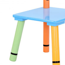 Load image into Gallery viewer, 3 pcs Playroom Crayon Kids Table & Chairs Set