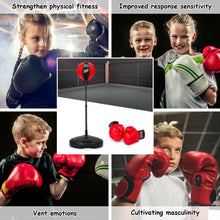 Load image into Gallery viewer, Kids Adjustable Stand Punching Bag Toy Set with Boxing Glove