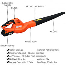 Load image into Gallery viewer, Cordless Leaf Blower Sweeper with 130 MPH Blower Battery & Charger