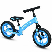 Load image into Gallery viewer, 12" Kids No-Pedal Balance Bike with Adjustable Seat-Blue